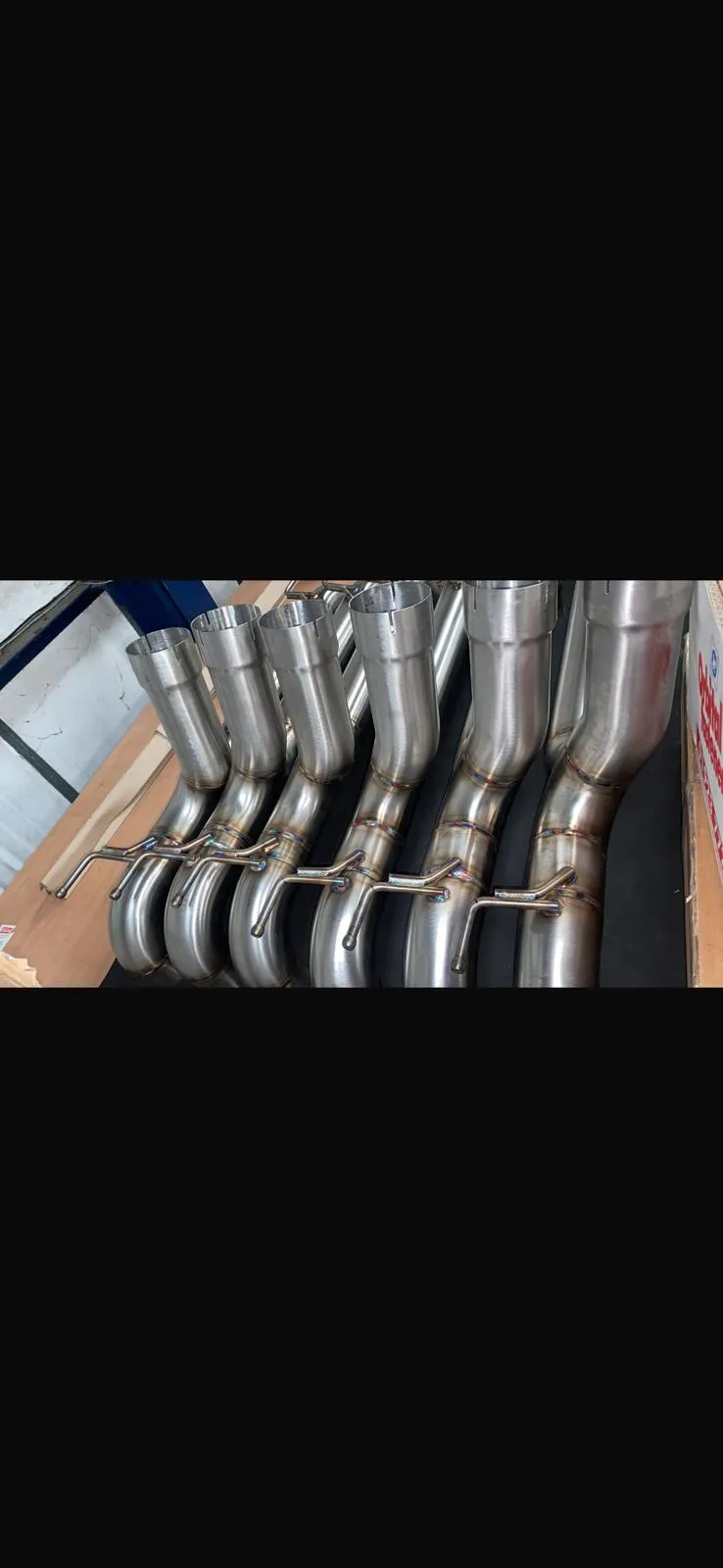 Custom stainless steel downpipes