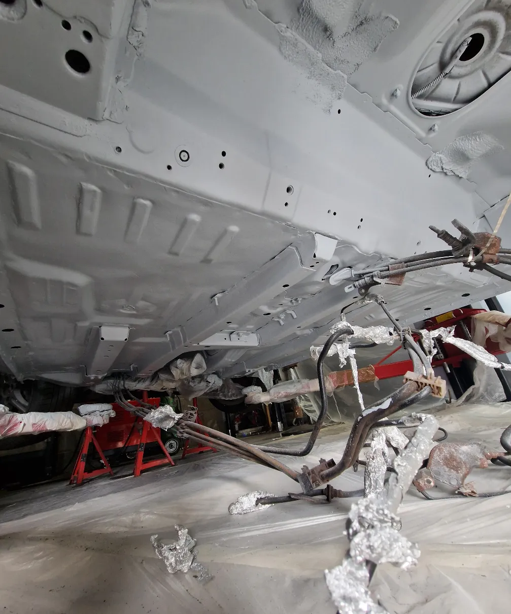 Underside freshly primed and sealed