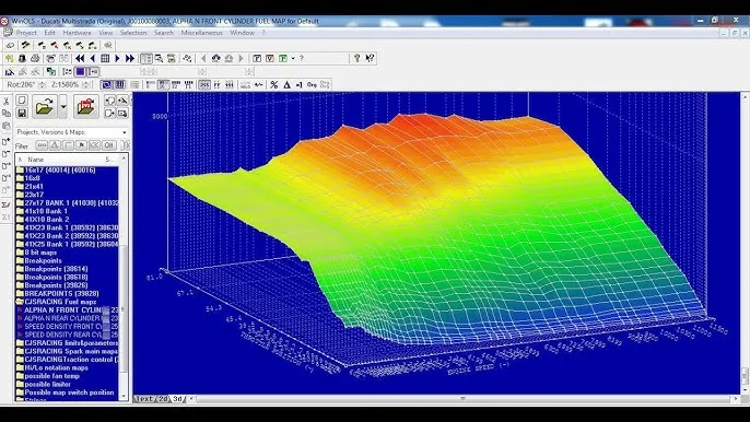 WinOLS 3D fuel map visualisation