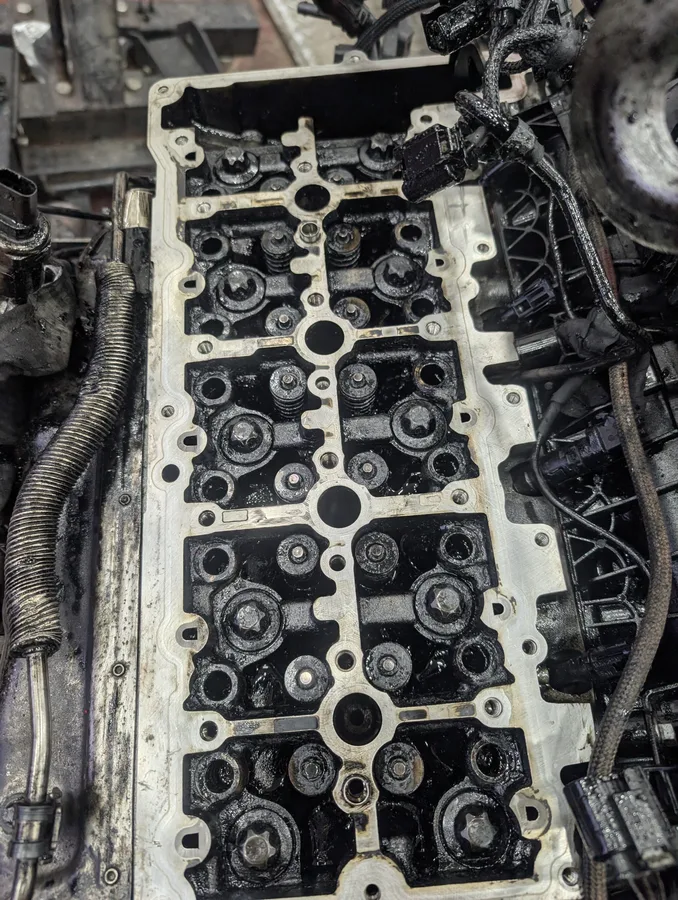 BMW 320d engine bay during tuning
